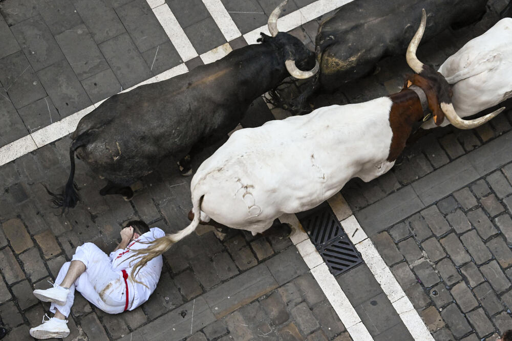 Octavo encierro de San Fermín  / ELOY ALONSO / EFE