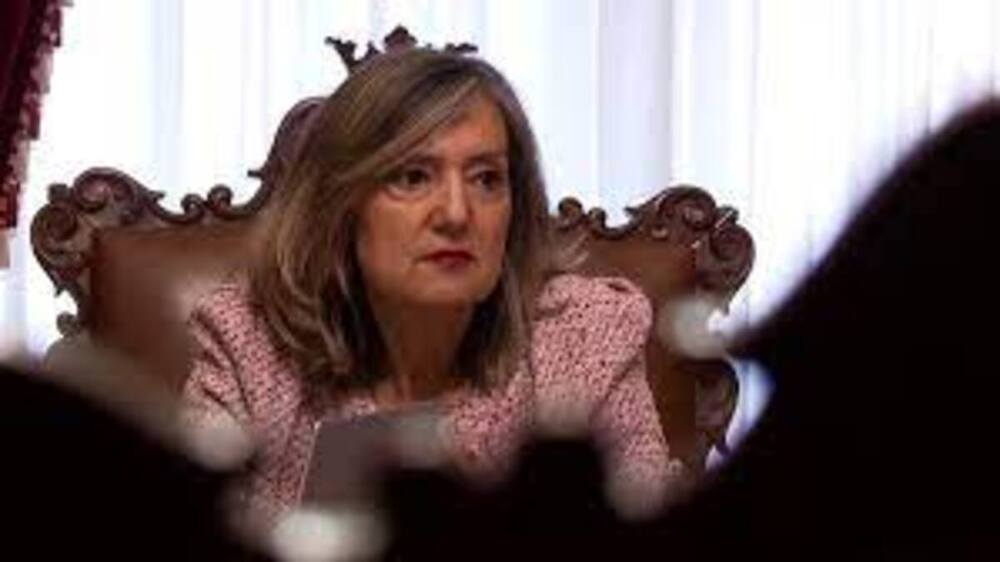 Cristina Ibarrola en el Ayuntamiento de Pamplona