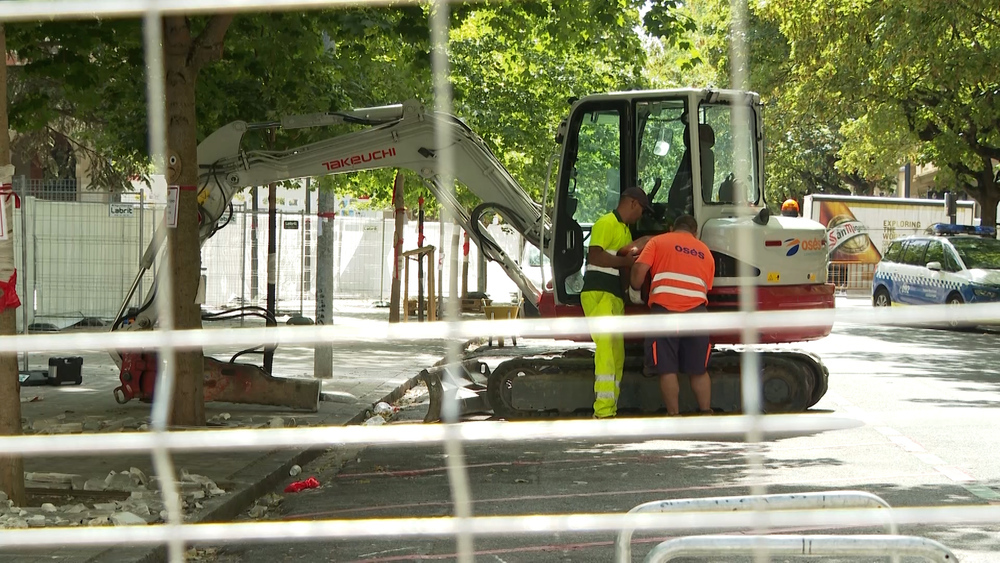 El parking de la polémica en la calle Sangüesa de Pamplona