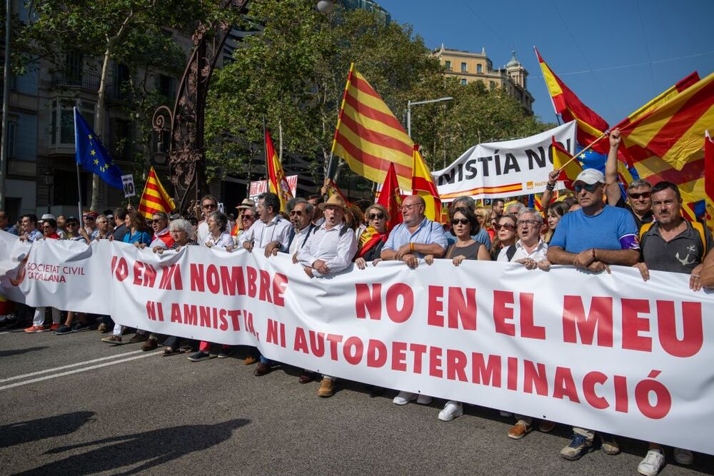 Sociedad Civil Catalana convoca una manifestación contra la amnistía en Barcelona  / LORENA SOPÊNA