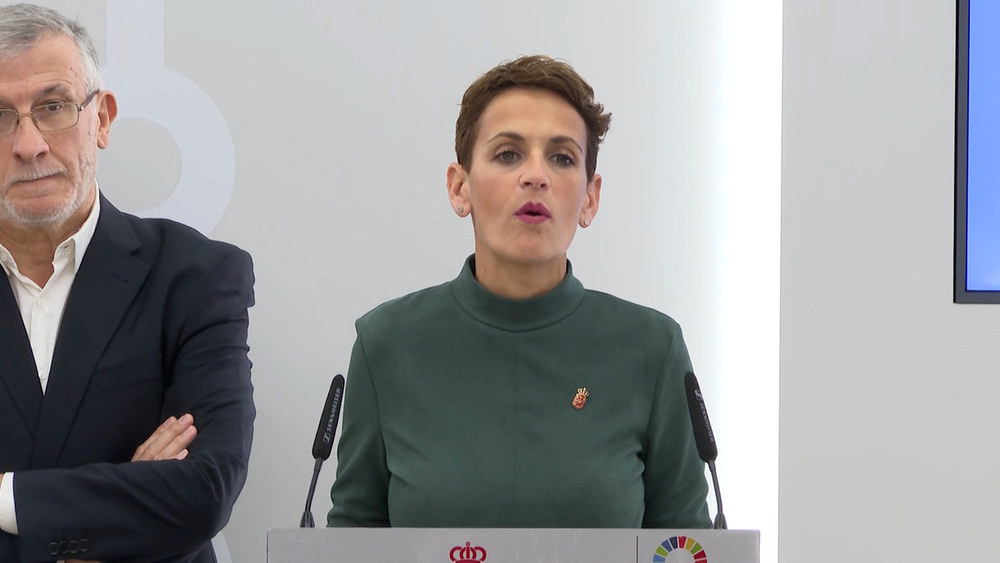 La presidenta del Gobierno de Navarra, María Chivite