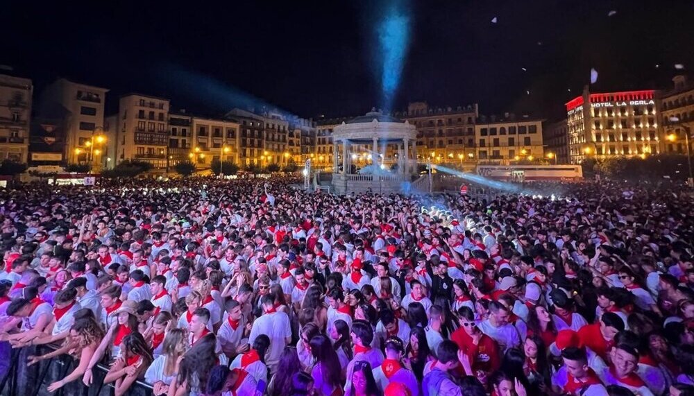 Imagen de archivo de un concierto en la Plaza del Castillo en Sanfermines