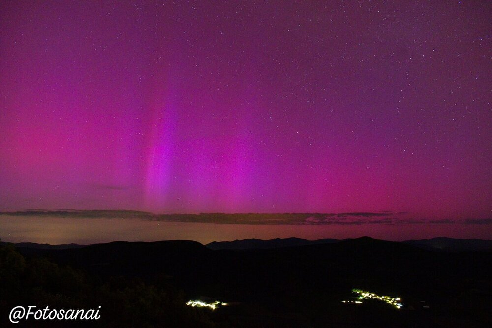 Las auroras boreales se dejan ver en Navarra