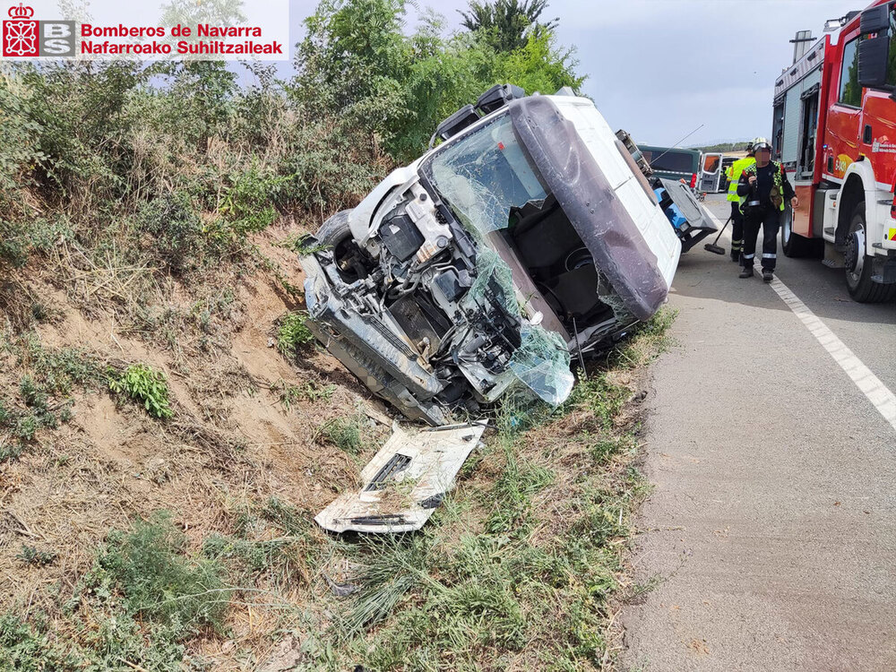 Foto del accidente en Murillo el Cuende