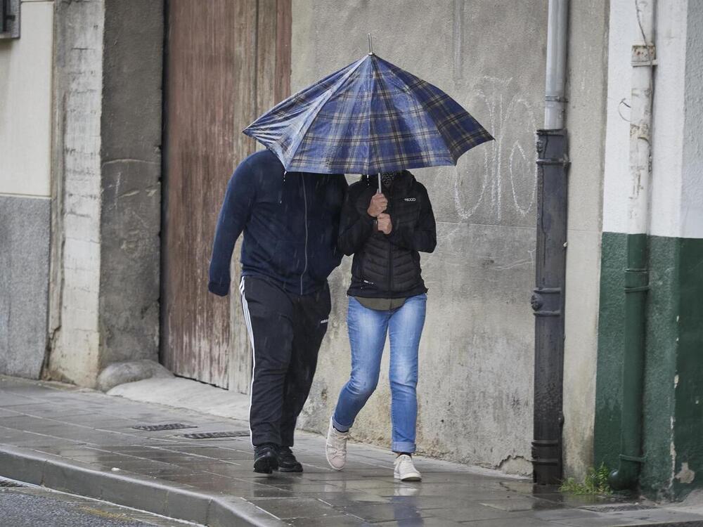 Imagen de un día lluvioso en Navarra