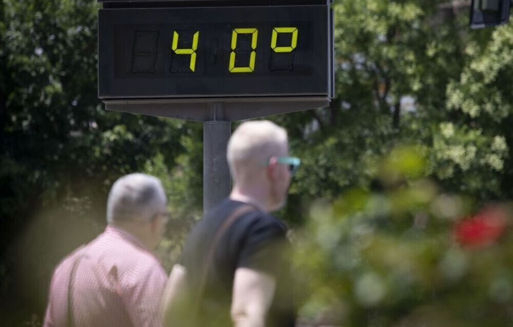 Un termómetro marca los 40 grados en Navarra