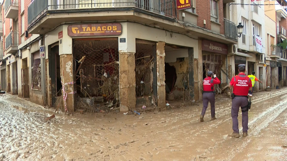 Agentes de Policía Foral en Paiporta