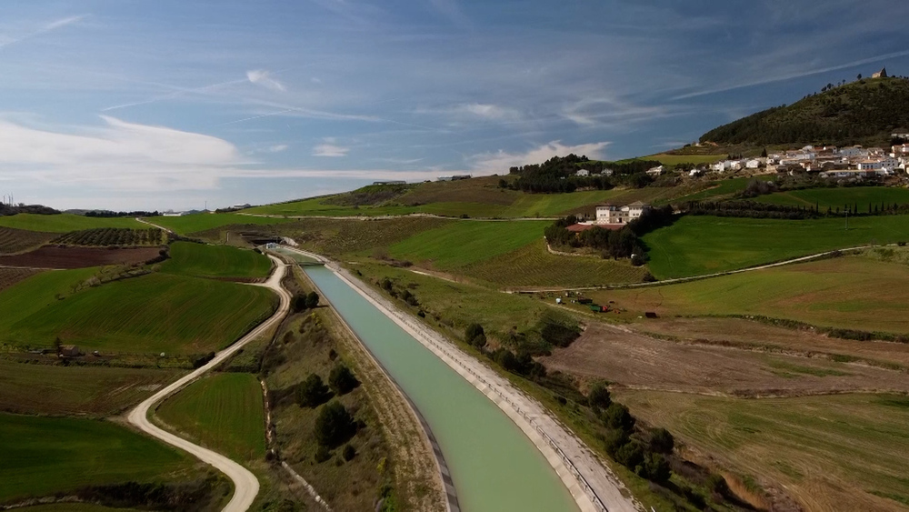 Imagen aérea del Canal de Navarra