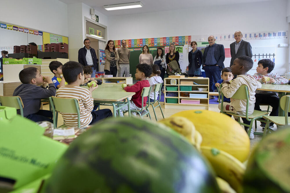 Más de 15.000 niños y niñas de 151 escuelas de Navarra participan en el plan para promover el consumo de fruta y verdura