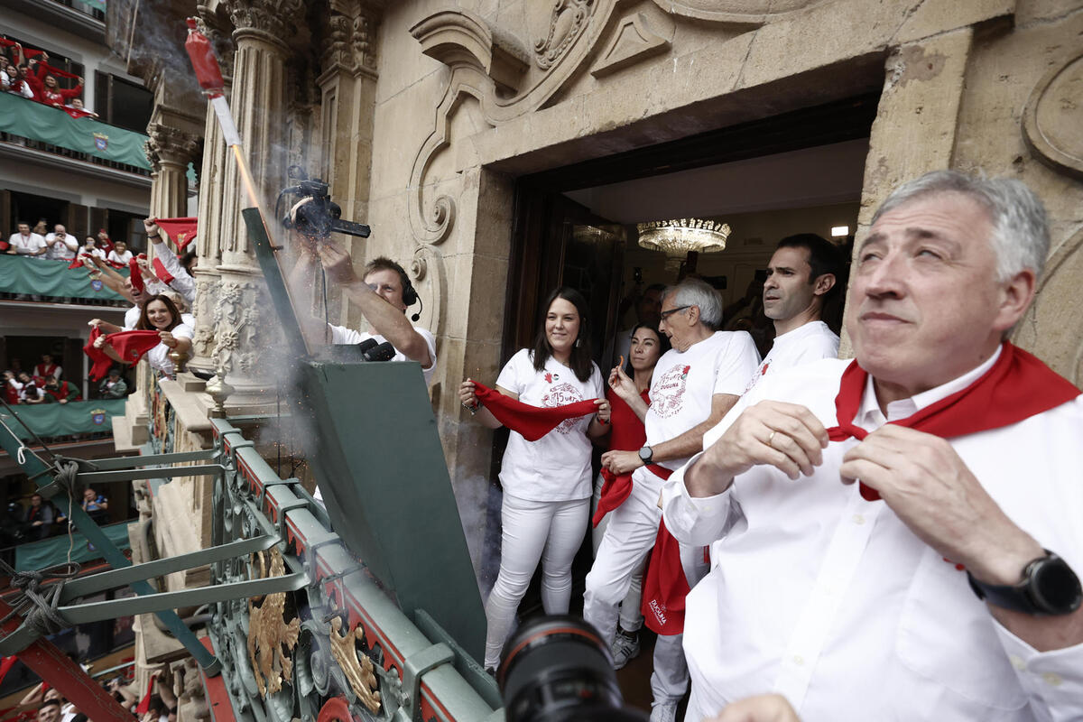 Chupinazo de los Sanfermines en Pamplona