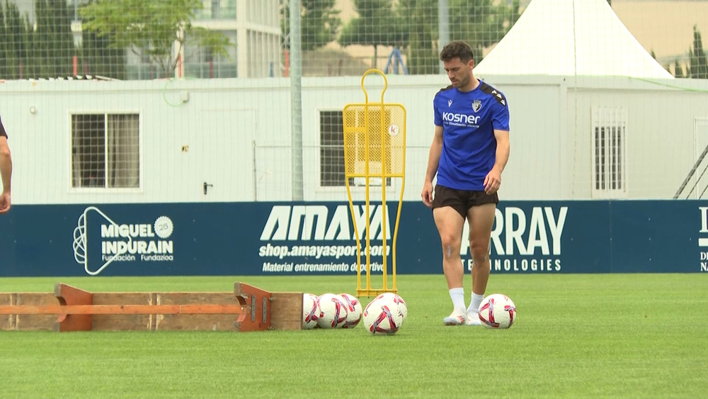 Kike Barja en entrenamiento