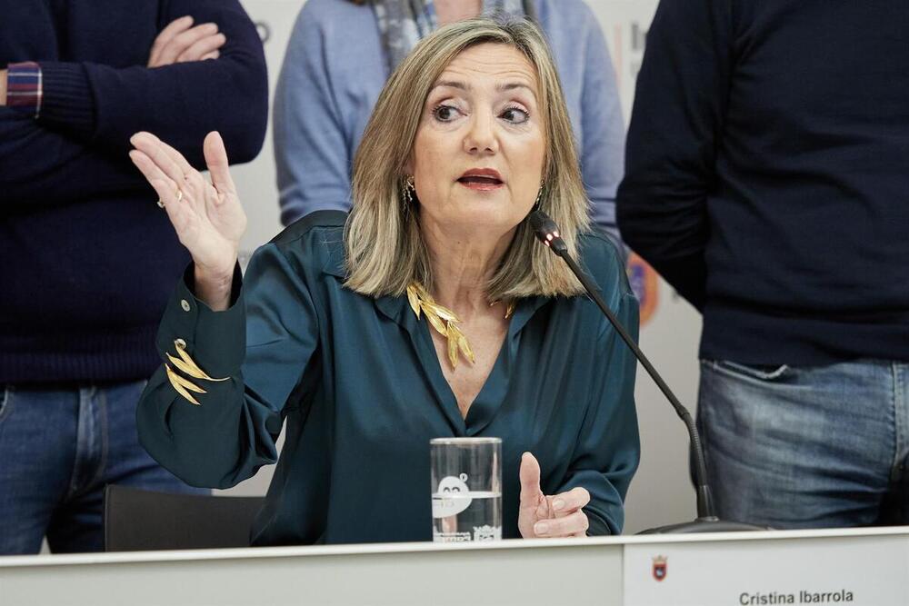 Archivo - La portavoz de UPN en el Ayuntamiento de Pamplona, Cristina Ibarrola. - Eduardo Sanz - Europa Press
