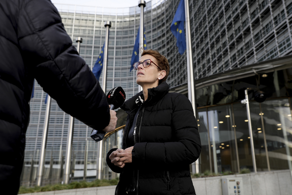 La Presidenta de Navarra ofrece declaraciones sobre el encuentro mantenido hoy en Bruselas.