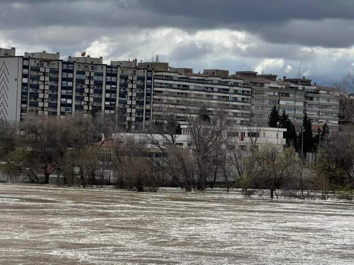 El agua se acerca al Paseo Pamplona de Tudela  / navarratelevision.es