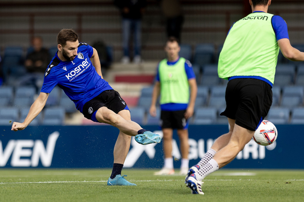 Moncayola durante uno de los entrenamientos