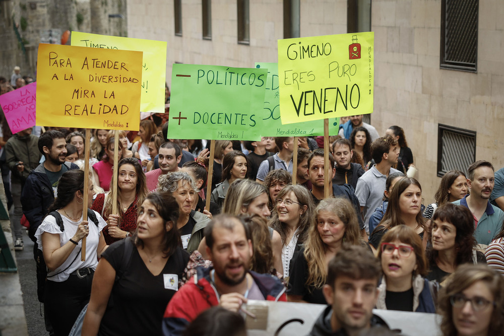 Imagen de la huelga de Educación