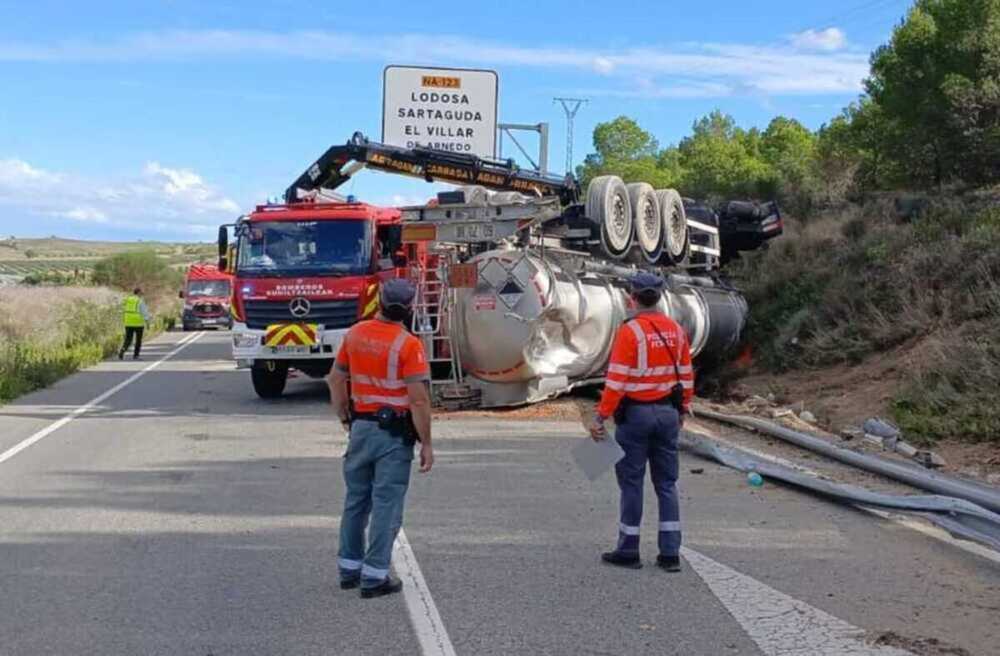 Imagen de uno de los últimos accidentes mortales en Navarra