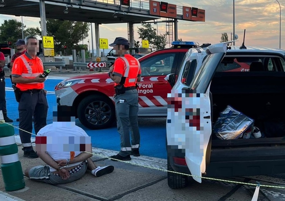 Imagen del detenido por Policía Foral