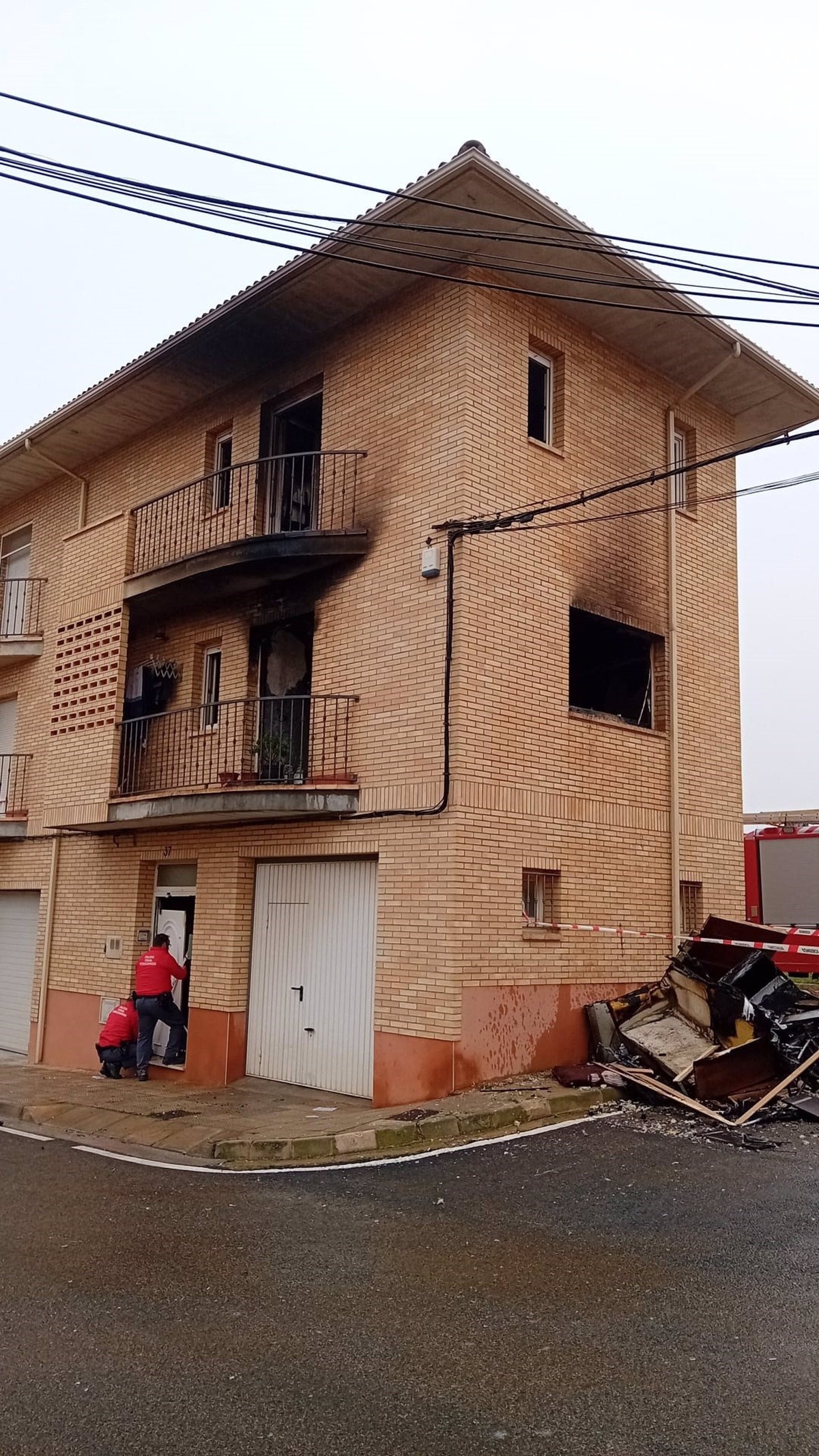 Sucesos.- Un herido en una explosión en una vivienda de Tudela  / POLICÍA FORAL