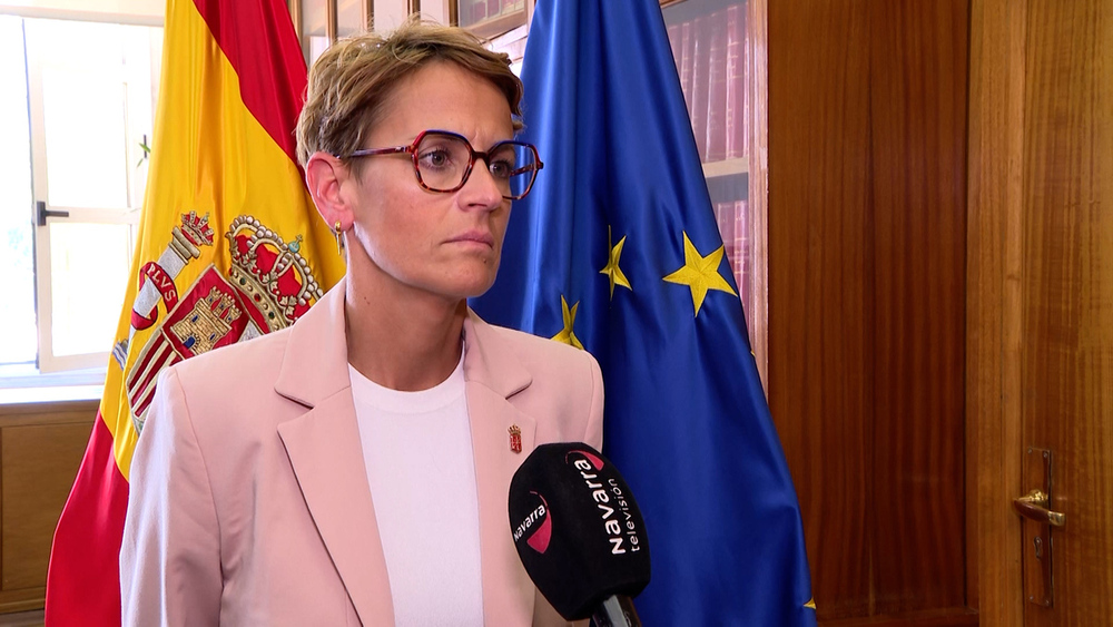 María Chivite tras la reunión en Madrid