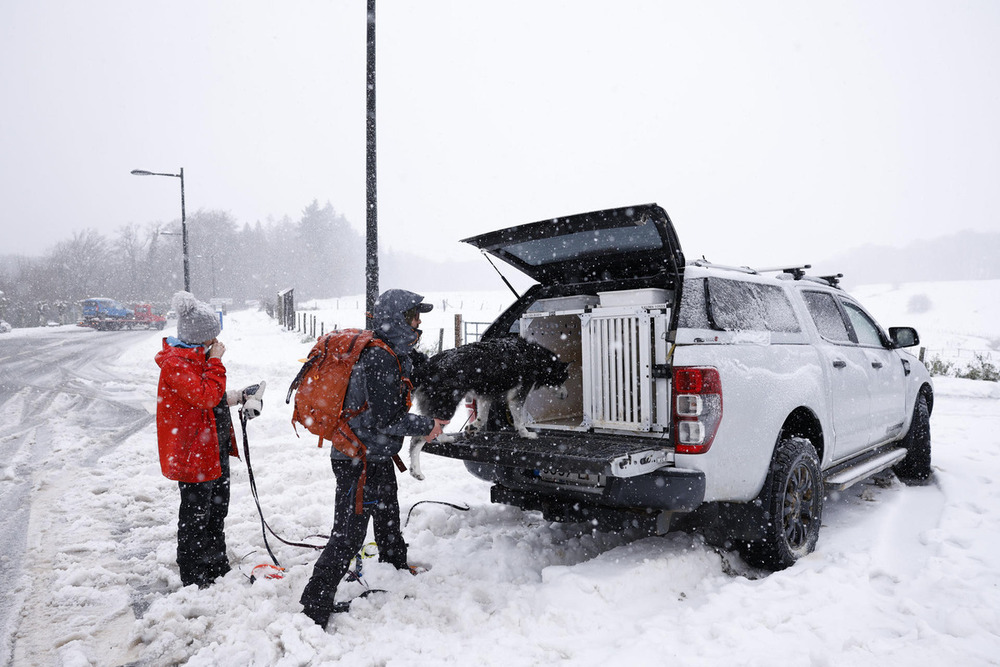 La nieve dificulta el acceso a San Miguel de Aralar