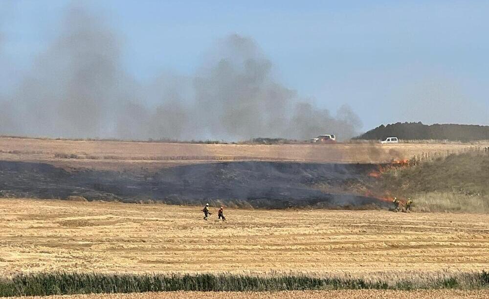 Incendio entre Larraga y Lerín