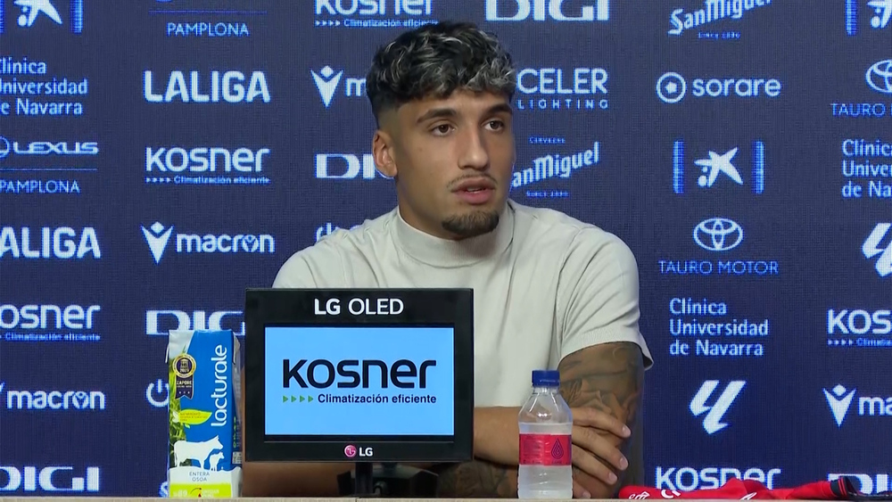 Iker Benito en la conferencia de prensa