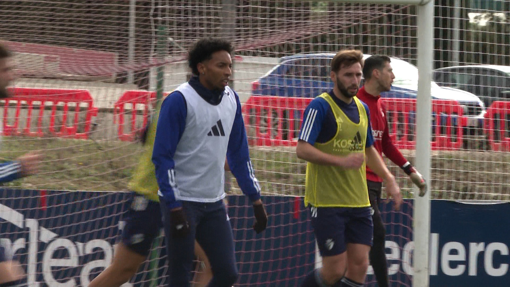 Mojica entrenando esta mañana