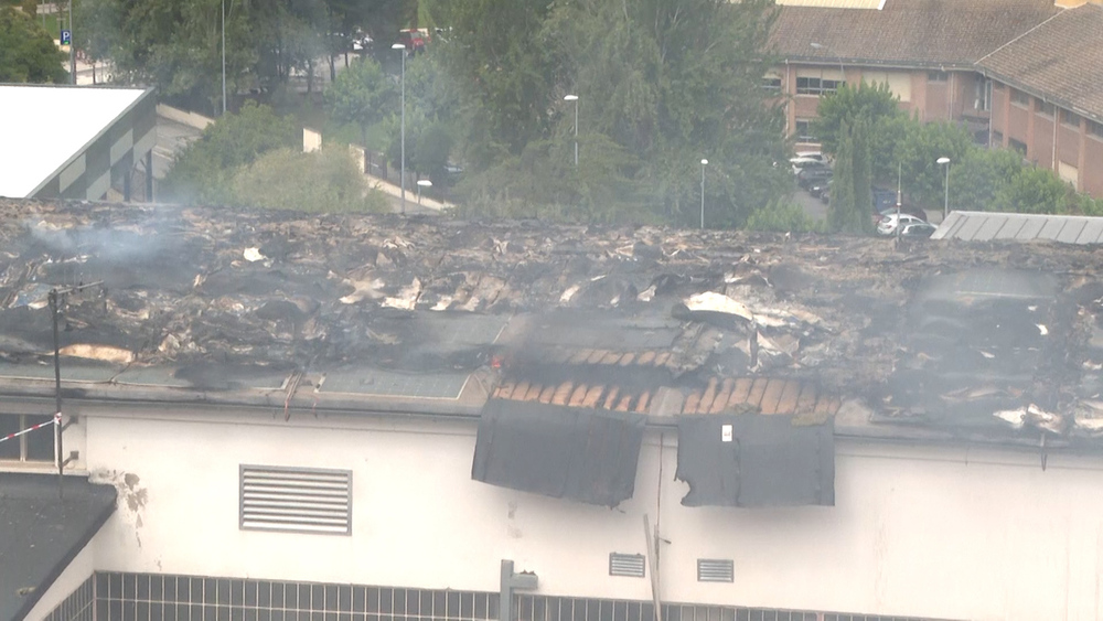 Imagen de archivo del incendio de Policía Municipal de Pamplona