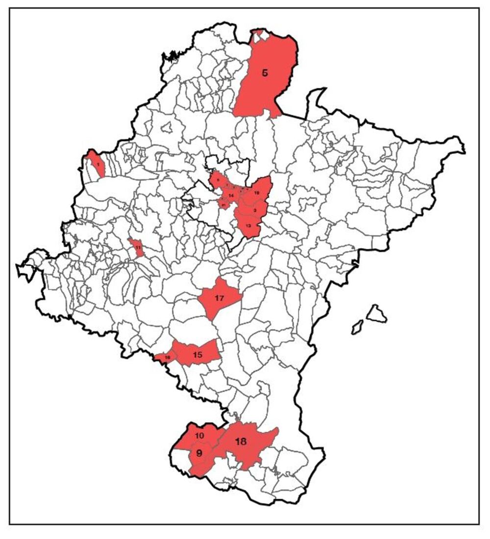 Mapa de zonas tensionadas