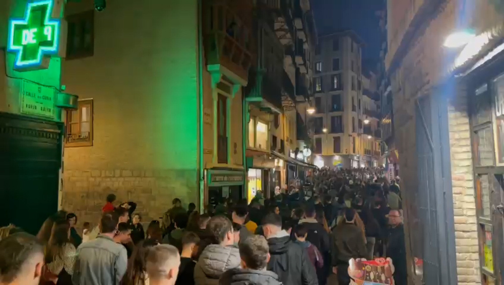 Protesta de Indar Gorri tras los arrestos por los altercados de Sevilla 