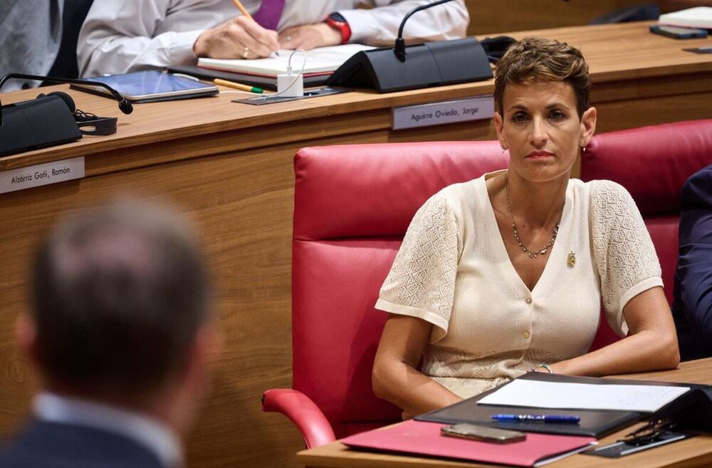 La presidenta del Gobierno de Navarra, María Chivite