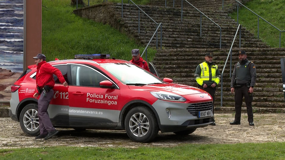 Imagen de Policía Foral y Guardia Civil en un control