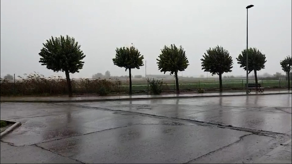 Fuertes precipitaciones esta mañana en la Ribera