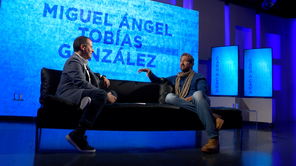 Miguel Ángel Tobías en la entrevista en el programa Cara a Cara