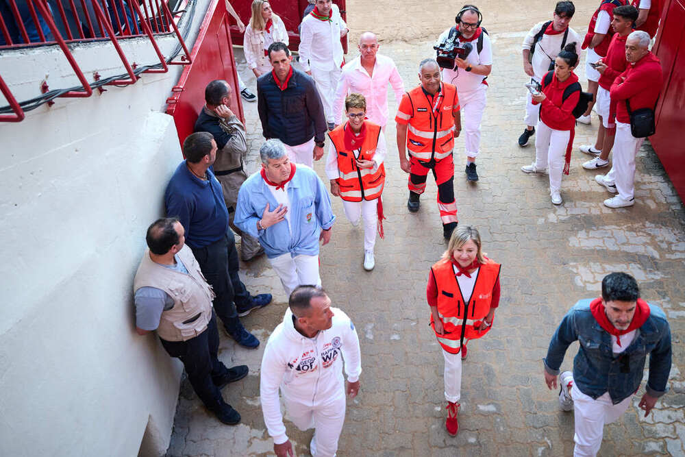 La Presidenta Chivite agradece la imprescindible labor del personal del ámbito sanitario, voluntario y de seguridad que atiende los encierros