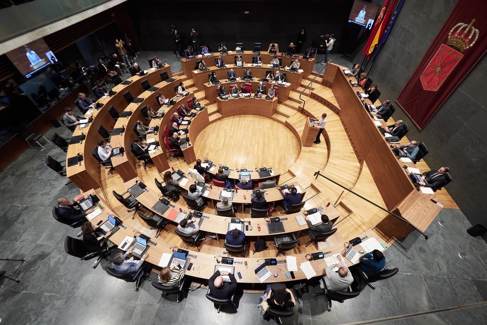 El salón de Plenos del Parlamento de Navarra en una imagen de archivo