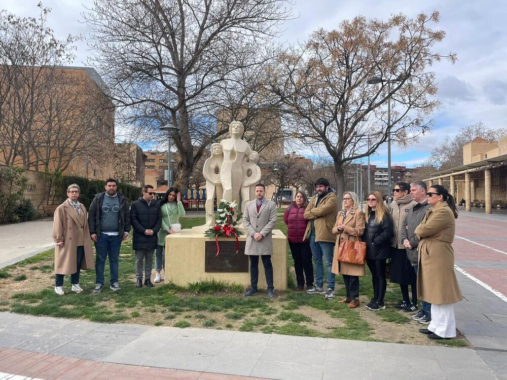 Imagen del acto en recuerdo a las víctimas del terrorismo en Tudela