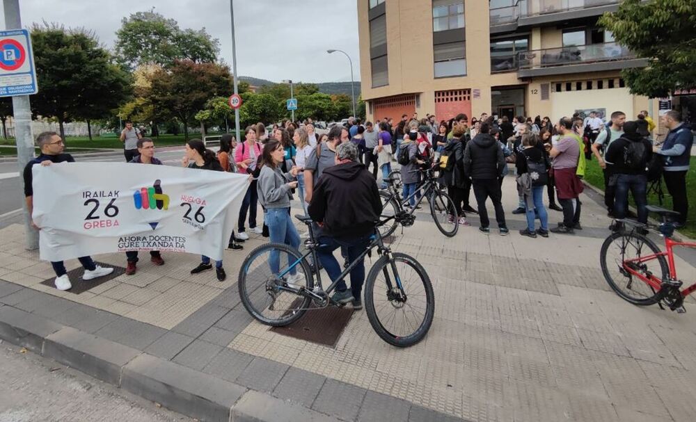 Imagen de una de las columnas de la huelga