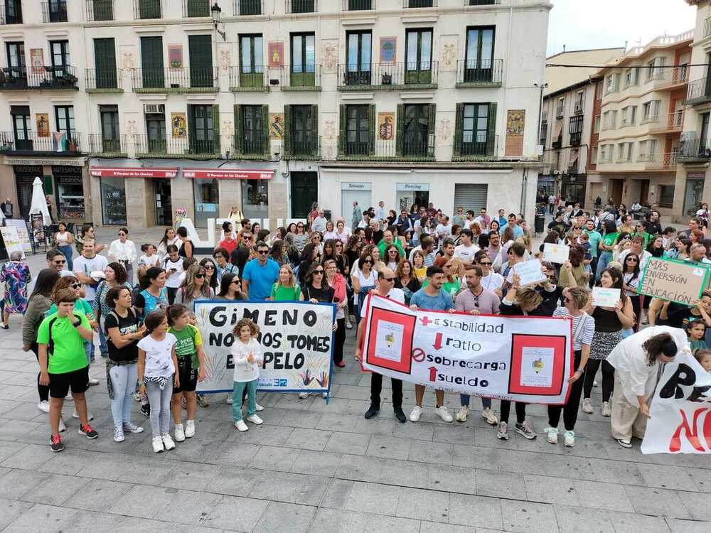 Imagen de la concentración de Educación en Tudela