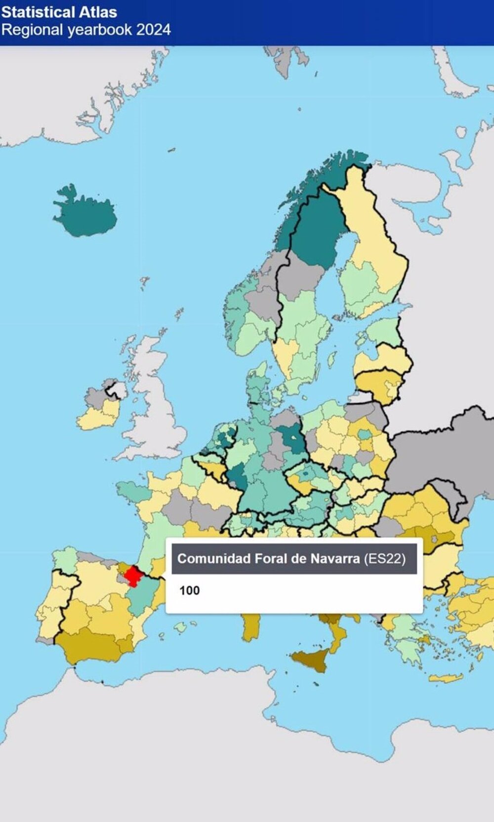 Datos de empleabilidad de egresados y egresadas de FP en la Comunidad Foral, según Eurostat