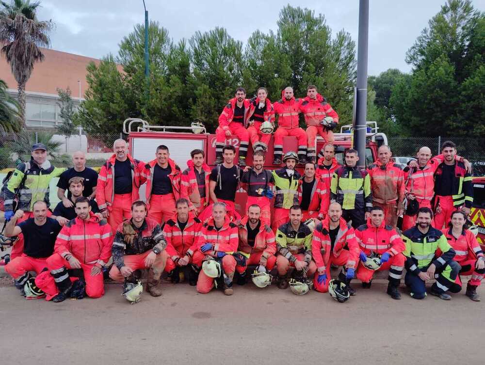 Voluntarios Bomberos de Navarra trabajan en Catarroja