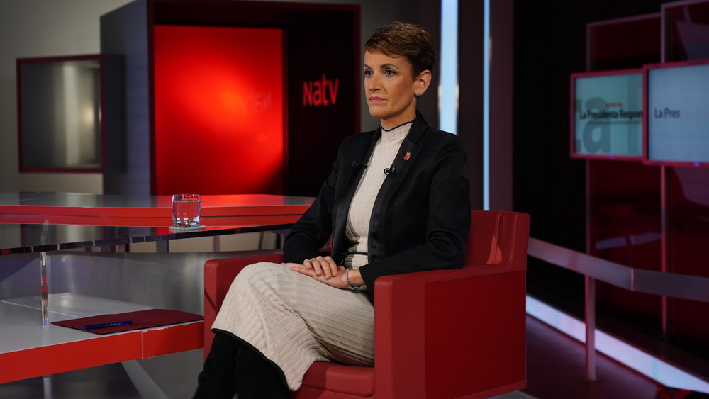 La presidenta María Chivite en Navarra Televisión