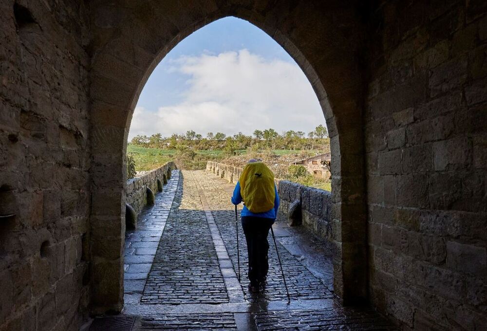 Imagen de un peregrino del Camino de Santiago