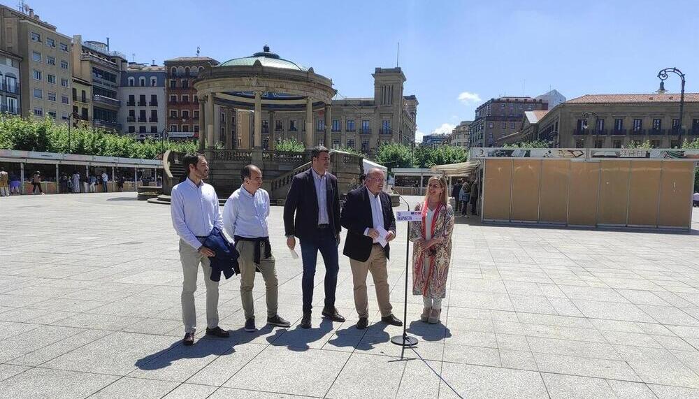 El portavoz del Partido Popular en el Congreso, Miguel Tellado, en un acto de la campaña de las elecciones europeas en Pamplona. - EUROPA PRESS