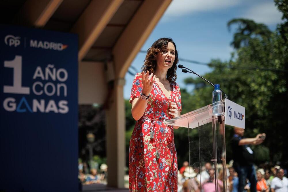 La presidenta de la Comunidad de Madrid, Isabel Díaz Ayuso