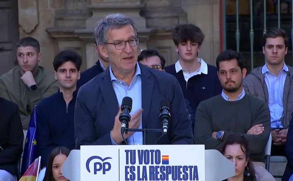 Feijóo interviene en un acto en Pamplona