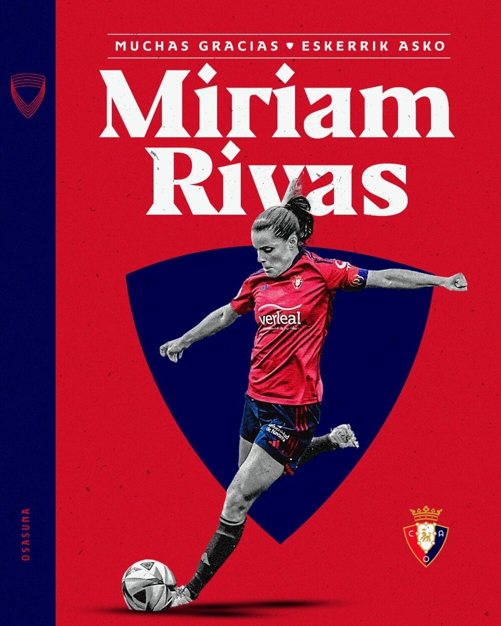 Miriam Rivas se retira de los terrenos de juego tras siete temporadas como jugadora de Osasuna