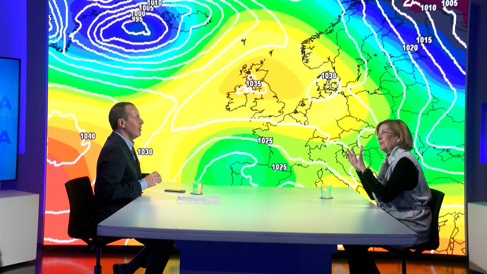 Paloma Castro, delegada en Navarra de la Agencia Estatal de Meteorología, en el programa Cara a Cara de Navarra Televisión