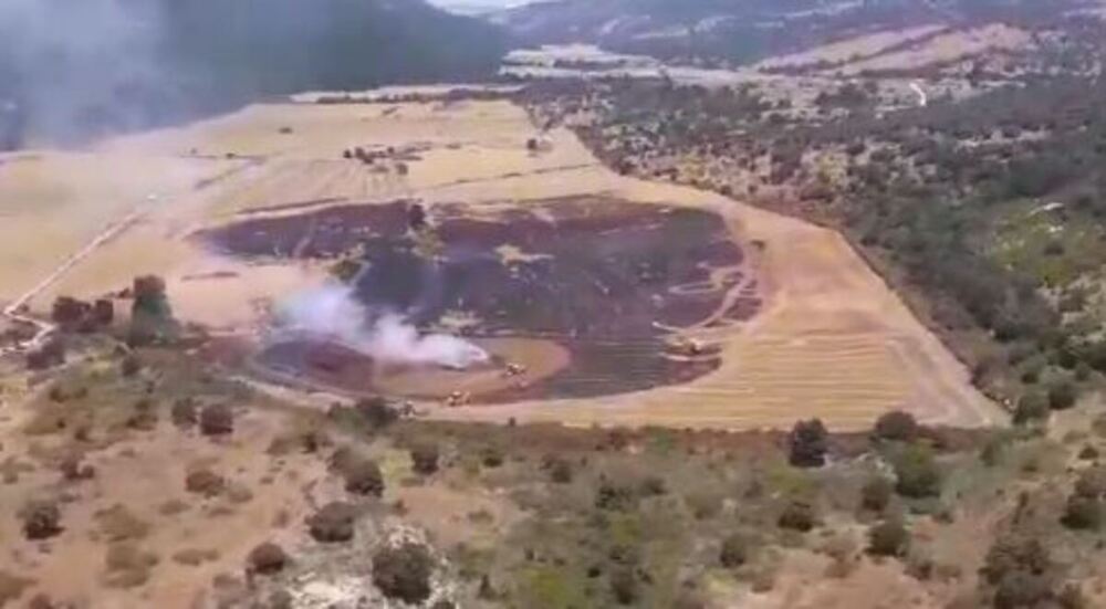 Imagen aérea del incendio